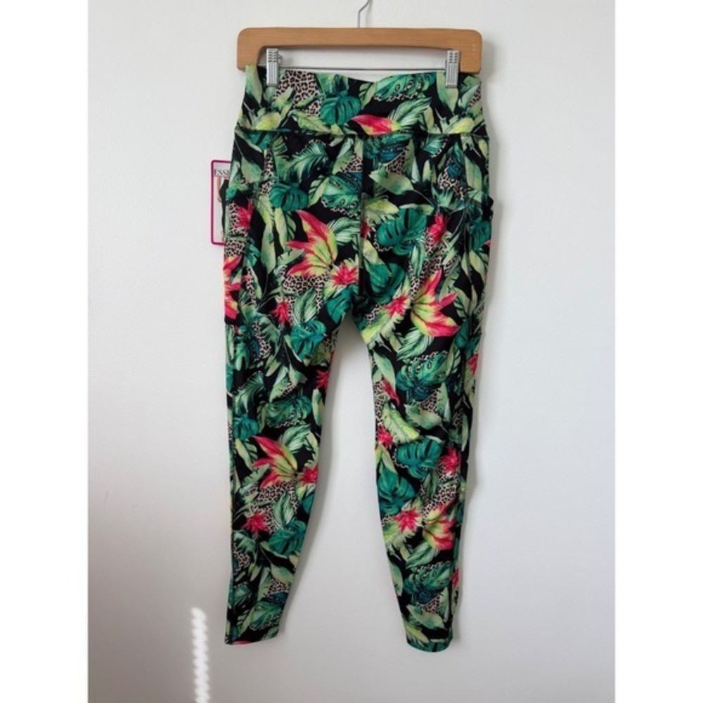Women's Eye Candy Tropical/Cheetah Leggings – Size 3X – NWT - Picture 4 of 4